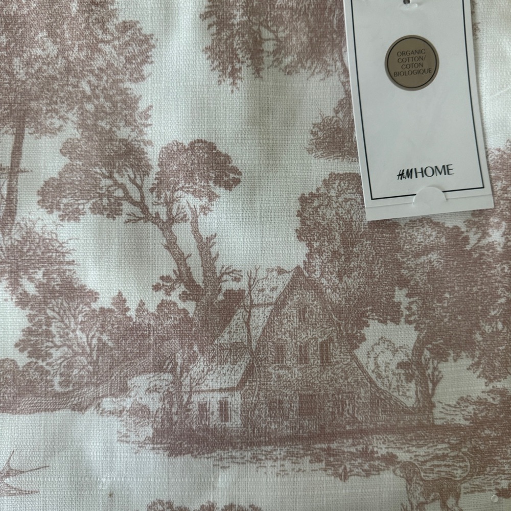 H&M Pink/Rose Toile Print Pillow Cover - Picture 4 of 5